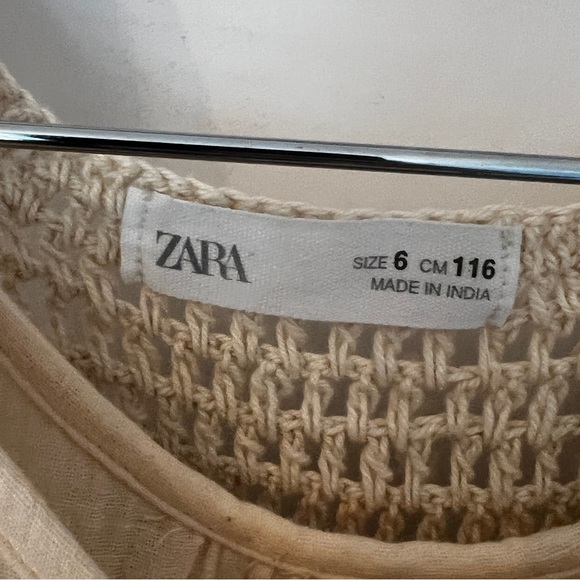 Zara Cream and Black Kids Dress- size 6 - Picture 2 of 2